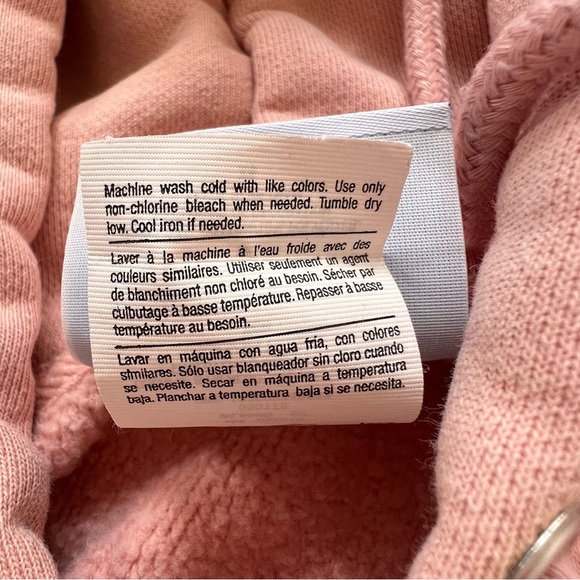 ⭐️ CHAMPION USA Baby Pink Cropped Comfy Cozy Hoodie Sweatshirt Size EXTRA SMALL - Picture 9 of 13